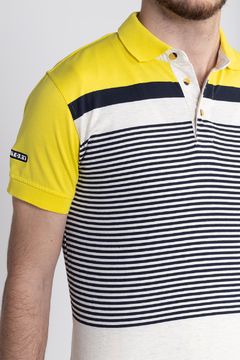Camisa Polo ALEATORY Listrada Amarelo na internet