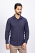 Camisa Marinho Maquinetada com Bolso - comprar online