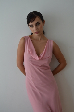 vestido pink midi