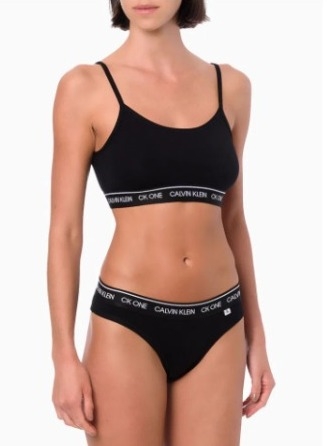 Top Feminino Nadador Básico Elástico com Logo Underwear Calvin Klein - Calvin  Klein