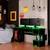 Mesa Gamer com LED Blocks Preta e Verde