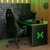 Mesa Gamer LEX Preta e Verde com detalhes que brilham no escuro na internet
