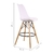 Banqueta Eames Eiffel Estofada Branca - comprar online