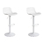 Conjunto com 2 Banquetas Giratórias Rennes Branco