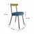 Conjunto com 2 Cadeiras Spot Linho Azul e Preto na internet