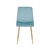 Conjunto com 4 Cadeiras Kendra Azul Verde Água Base Dourada - Keva | Conheça os Móveis Que Vão Descomplicar Sua Decoração.