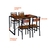 Imagem do Conjunto de Mesa Wooden com 4 Cadeiras Preto e Amêndoa