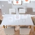 Mesa de Jantar Retangular com Tampo de Vidro Studio Off White e Nature 136 cm - comprar online