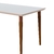 Mesa de Jantar Retangular com Tampo de Vidro Studio Off White e Nature 136 cm - loja online