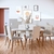 Mesa de Jantar Retangular com Tampo de Vidro Studio Off White e Amêndoa 160 cm - comprar online