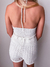 Cropped off-white Carolina tricot modal Frente Única de Amarrar no Pescoço - loja online