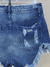 Short Jeans Cintura Alta Destroyed Azul Lança Perfume na internet
