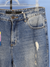 Calça Jeans Reta Cintura Alta Destroyed Azul Youcom - comprar online