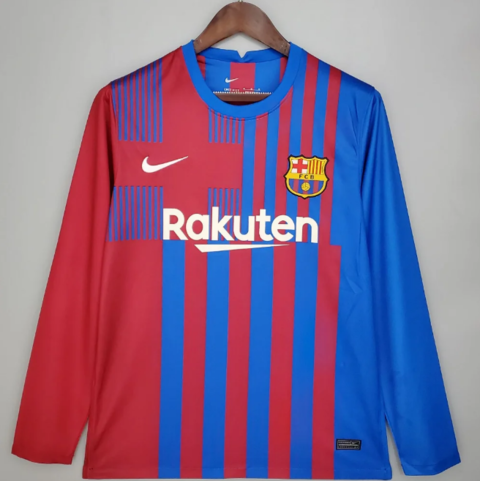 Camisa Manga Longa Barcelona I 2021 2022