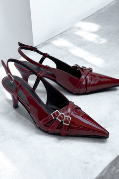 Stiletto Chelsea charol bordo