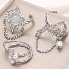 set de anillos moonstone Y2K (PREVENTA) - comprar online