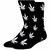 Meia colorida de algodao - hemp folhas marijuana - preta