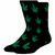 Meia colorida de algodao - hemp folhas marijuana - verde