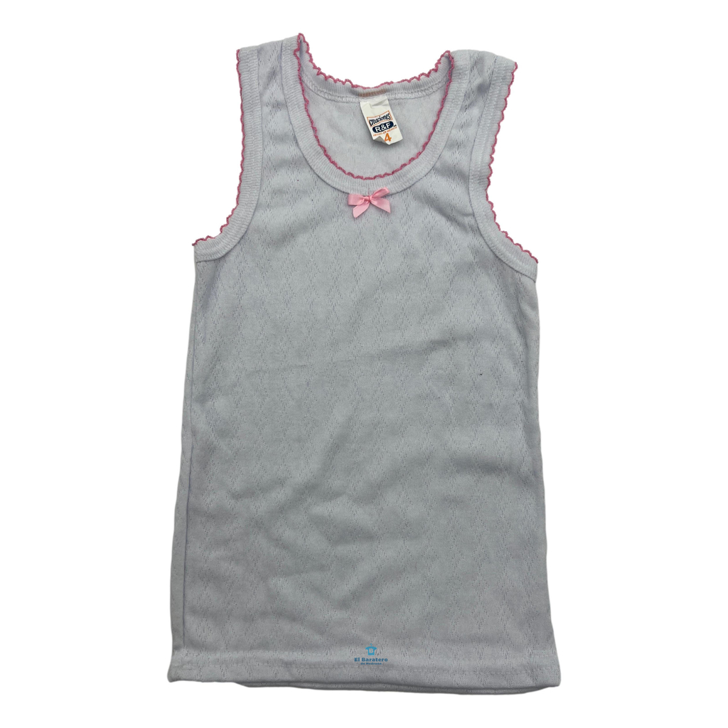 Camiseta Interior Niña 8-12 Algodón Rombos RF