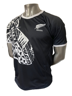 CAMISETA DE RUGBY MAORI BLACK