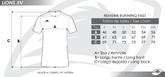 REMERA RUNNING RIVADAVIA BLACK - Lions XV