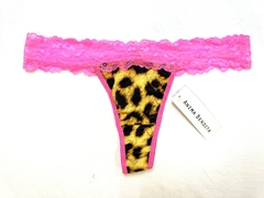 Tanga cintura puntilla print con fluo