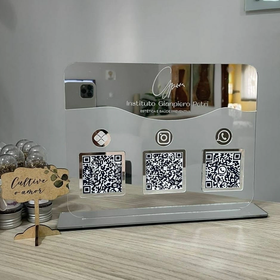 PLACA QR CODE LUXO