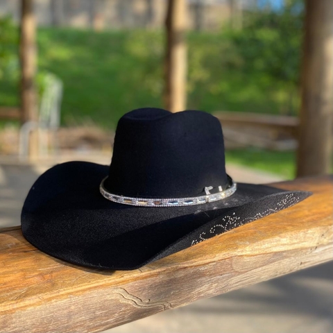 LUOZZY Chapéu de cowboy preto chapéu de cowboy ocidental para