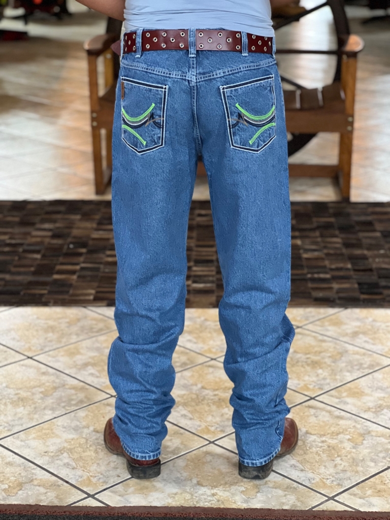 Calça jeans sales masculina bordada