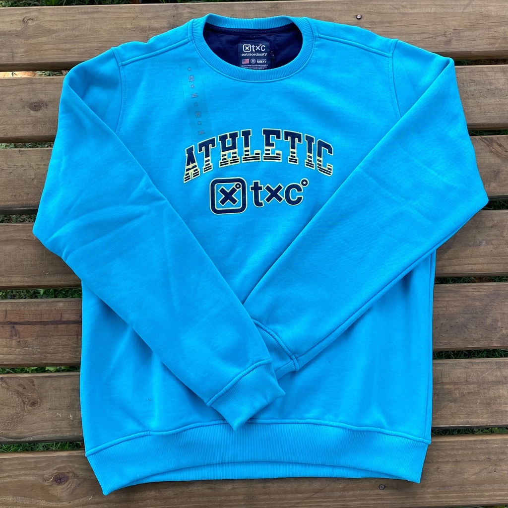 Moletom azul turquesa sale