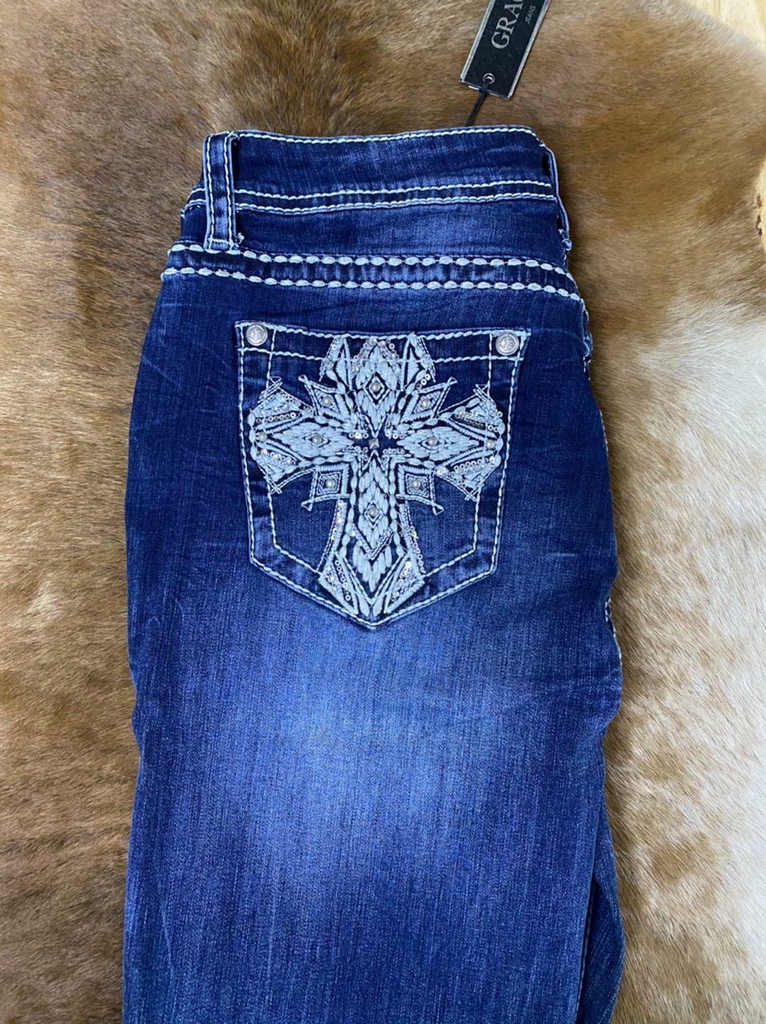 Calça grace importada feminina com bordados shop