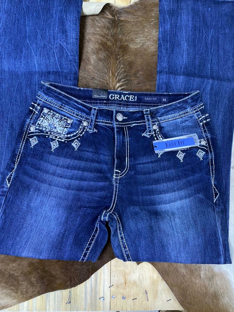Calça grace importada feminina com bordados new arrivals