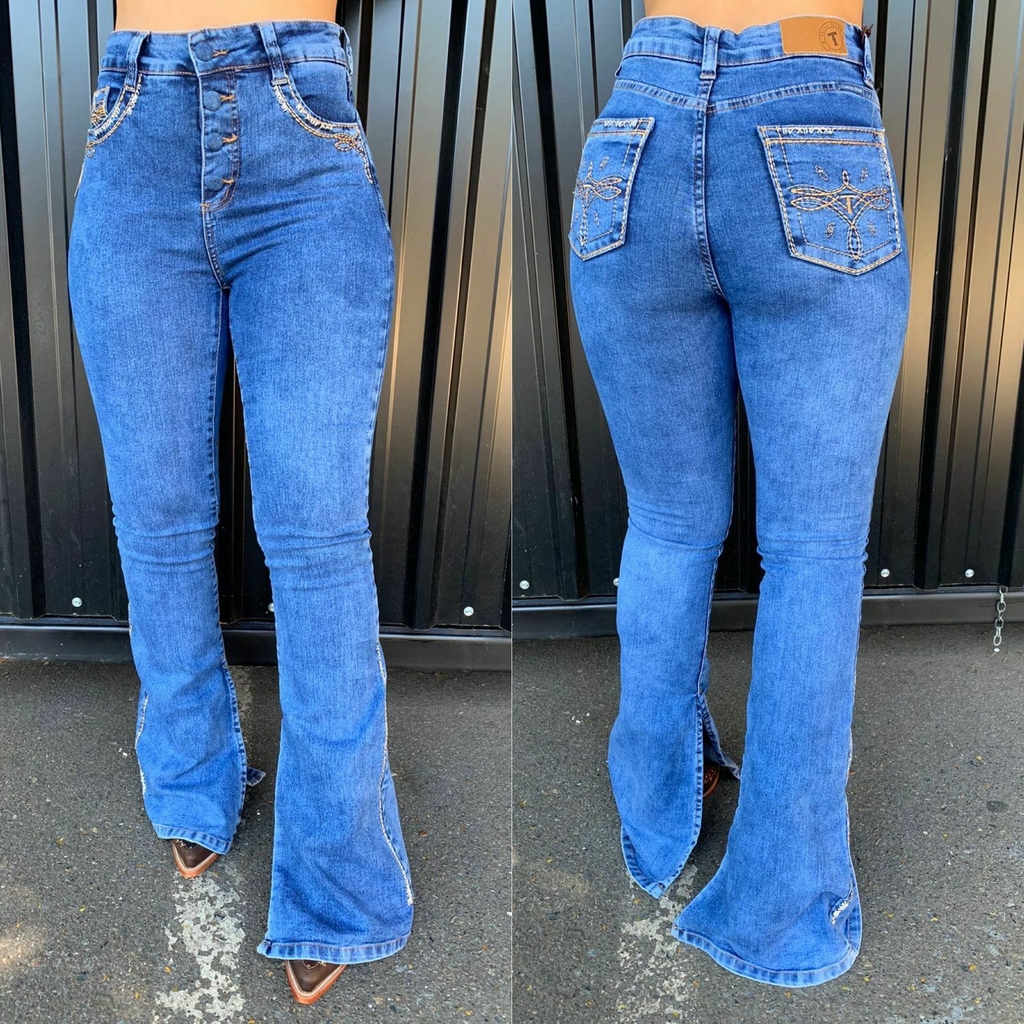 Calça jeans country feminina tassa sales