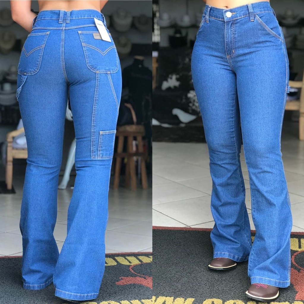 Calça flare feminina country shop