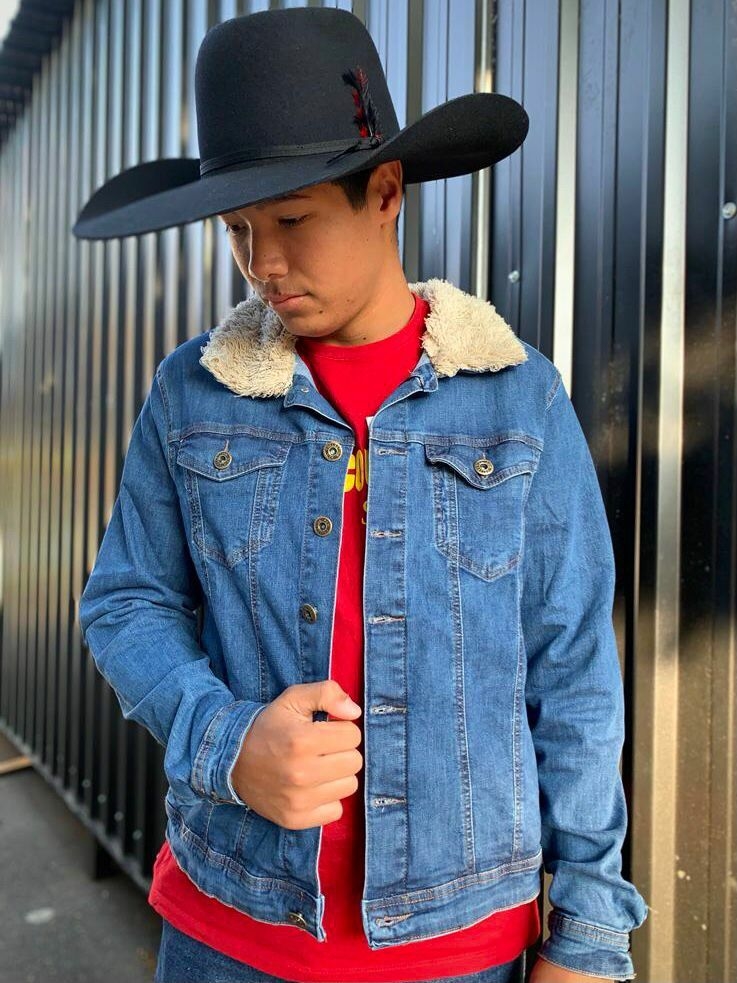 Jaqueta jeans com pelinho masculina sales
