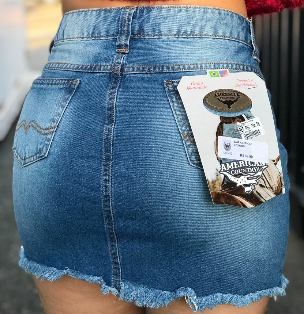 Saia jeans sale infantil country