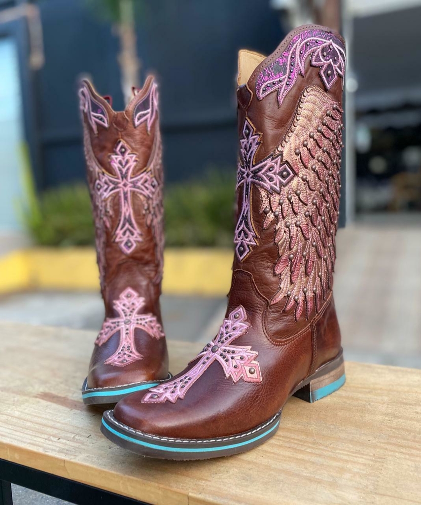 BOTA TEXANA GOYAZES COURO MUSTANG CAFE 203250 CF