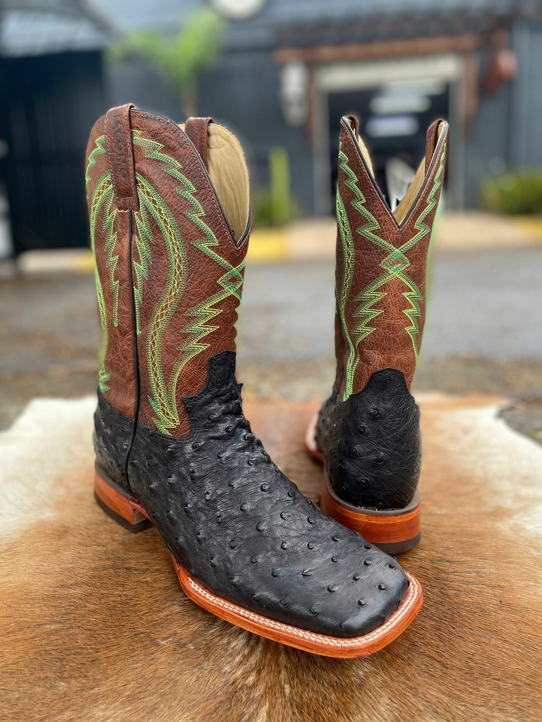Bota jacomo couro de avestruz clearance
