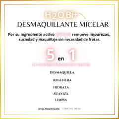 H2OBi+MICELAR "Limpiador Facial y Desmaquillante" 240ml - DANIELA&PABBA COSMÉTICOS NATURALES