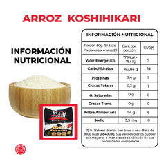 Arroz Koshihikari para Sushi "Asahi" 5 kg - GOCHISO MAYORISTA