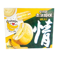 Alfajor Coreano Sabor Banana Orion x 12 unidades