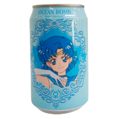 Gaseosa Ocean Bomb Sabor Pera Ami Mizuno Sailor Moon 330 ml