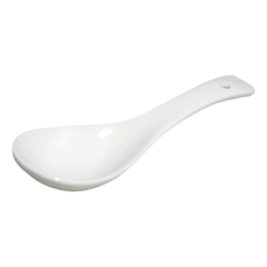 Cuchara Oriental para Sopa Color Blanca 14 cm