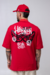 T-shirt Oversized Just Heaven Wing Smile Vermelho - comprar online