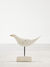 Adorno Pajaro Madera con base Blanco