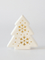 Árbol navideño de porcelana c/luz led 12.8x5x14x1cm