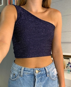 Cropped Ombro Lurex - Loja da Ge