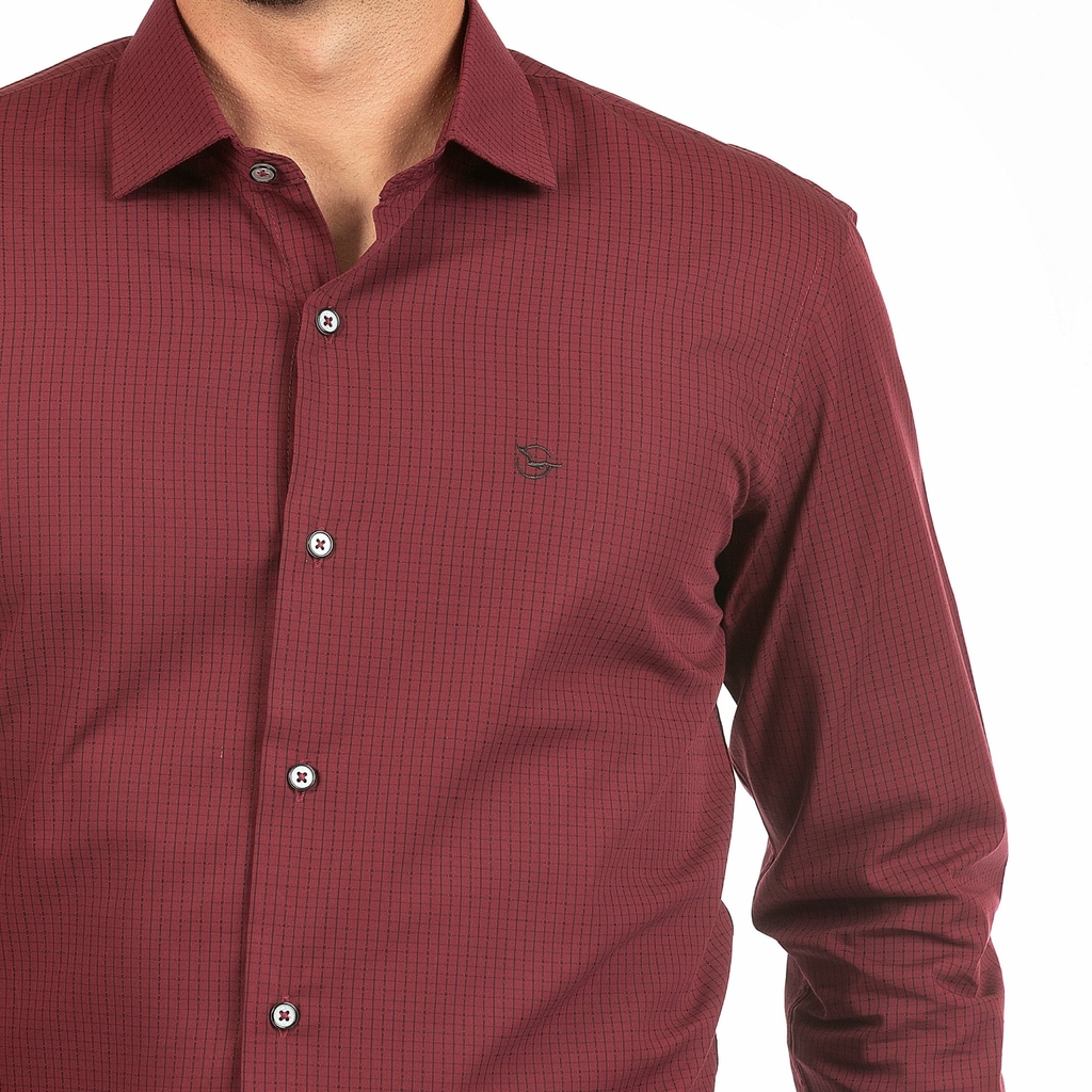 Camisa slim fit xadrez Decenio