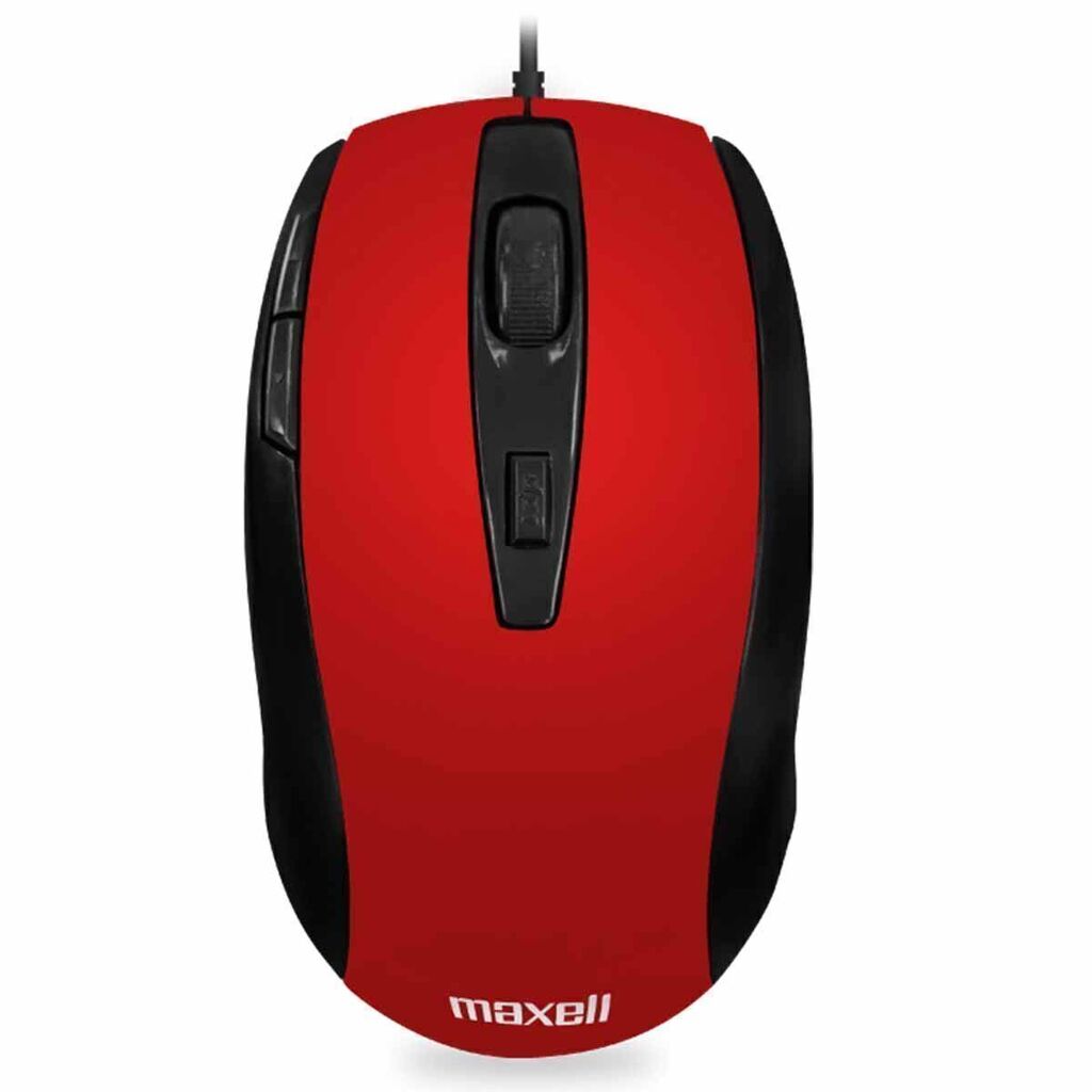 Mouse USB Maxell 5 Botones Rojo - STARKO | Tienda Gamer