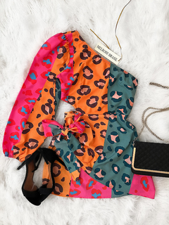 Vestido BALI ❤ / NO CREPE /COM ZÍPER( ESTAMPA INSP.FARM) - comprar online